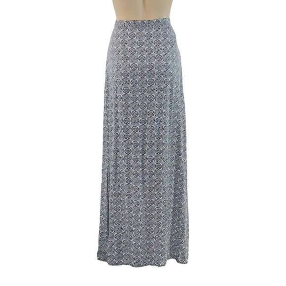 MINKPINK Women's Boho Maxi Skirt Geometric Floral Print Black & White Size M - Picture 12 of 13